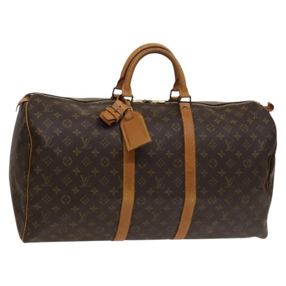 LOUIS VUITTON Monogram Keepall 55 Boston Bag M41424 LV Auth 133994 - Picture 1 of 16